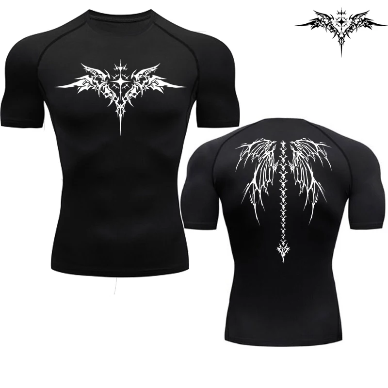 Anime Merchandise Clothes - Casual Anime Print Running Compression T-Shirt