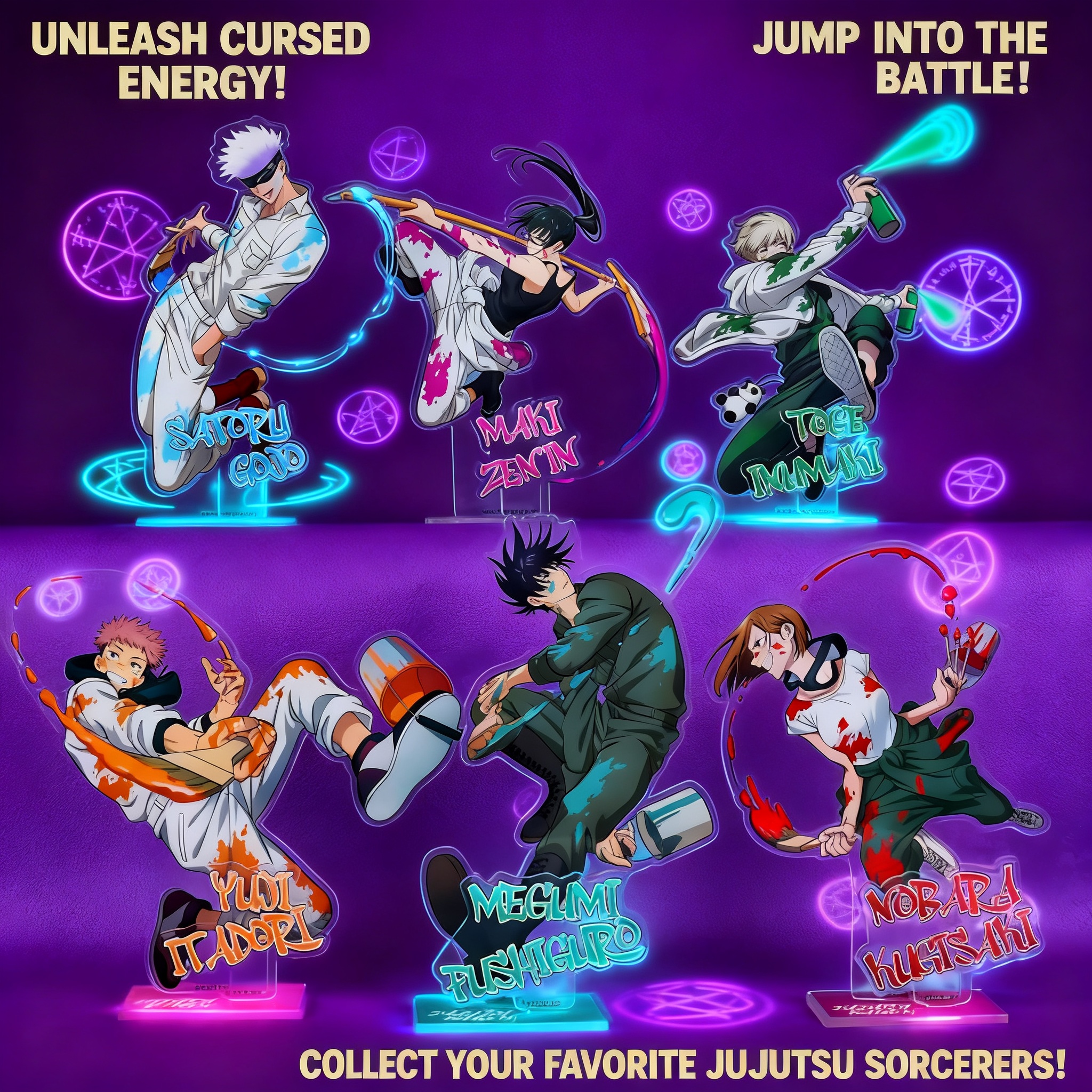 Gojo Anime Merchandise - Official Jujutsu Kaisen Graffiti Acrylic Standee