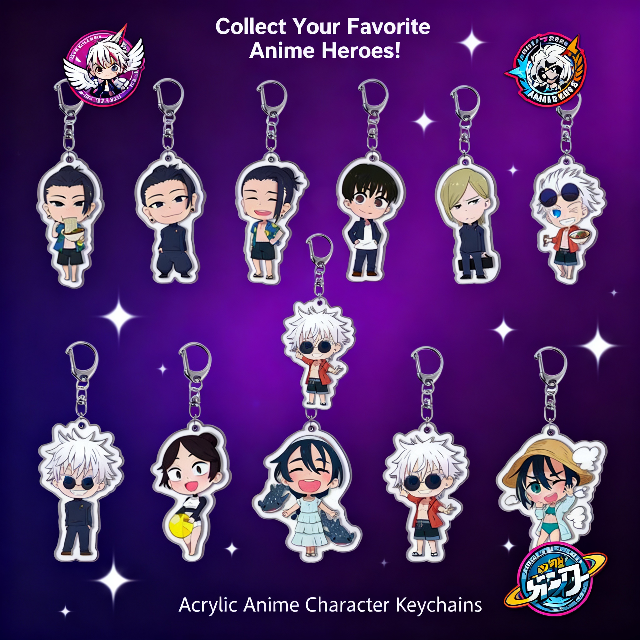 Gojo Anime Merchandise - Chainsaw Man Jujutsu Kaisen Acrylic Keychain