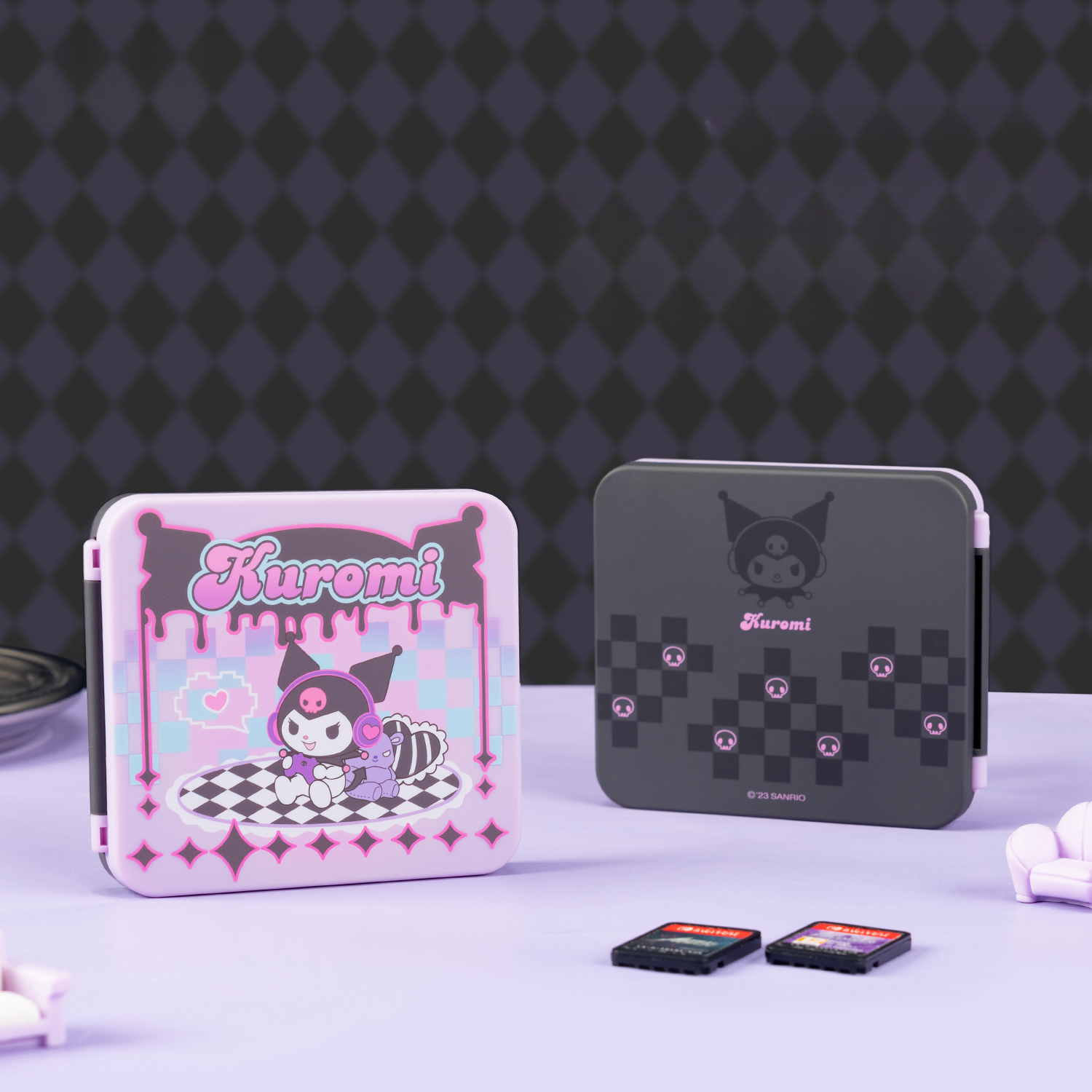 Manga Storage Box - Anime Sanrio Kuromi for Switch Game