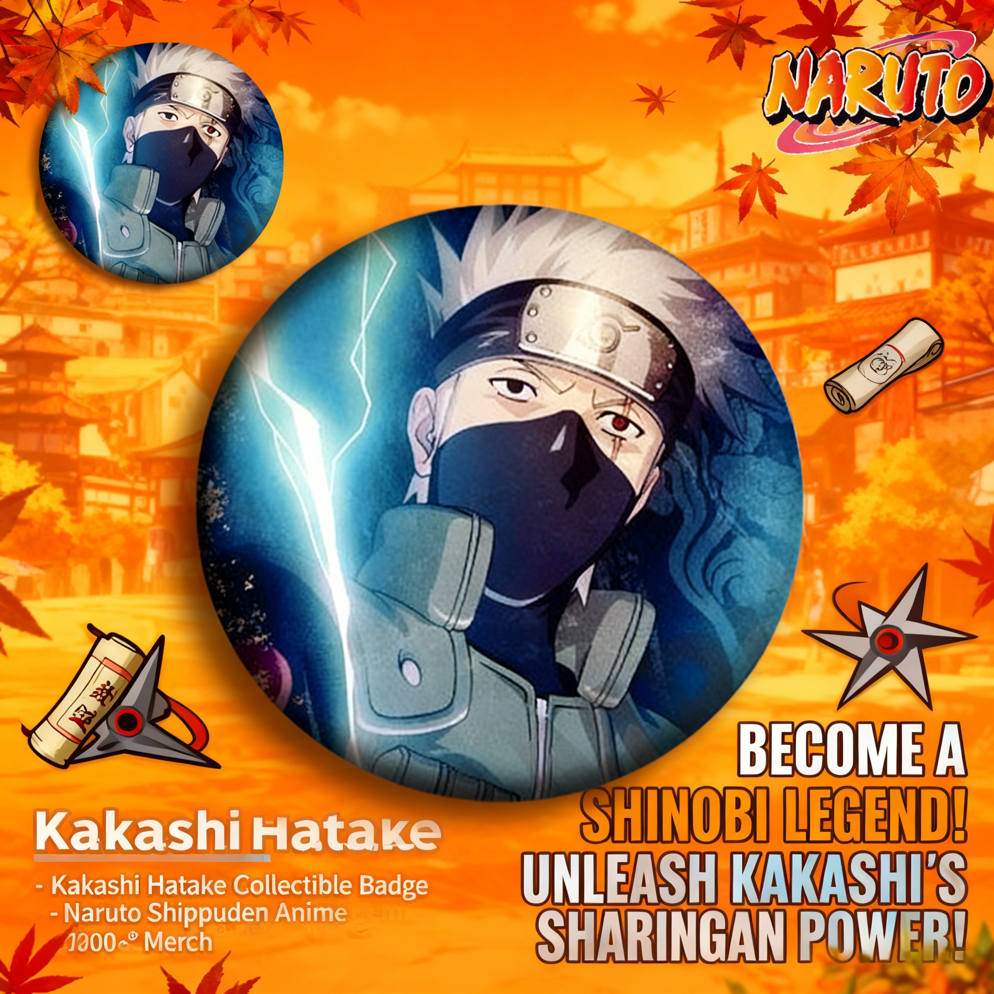 Naruto Anime Badge Pin 58mm Sa - Anime Merchandise Naruto avis et prix