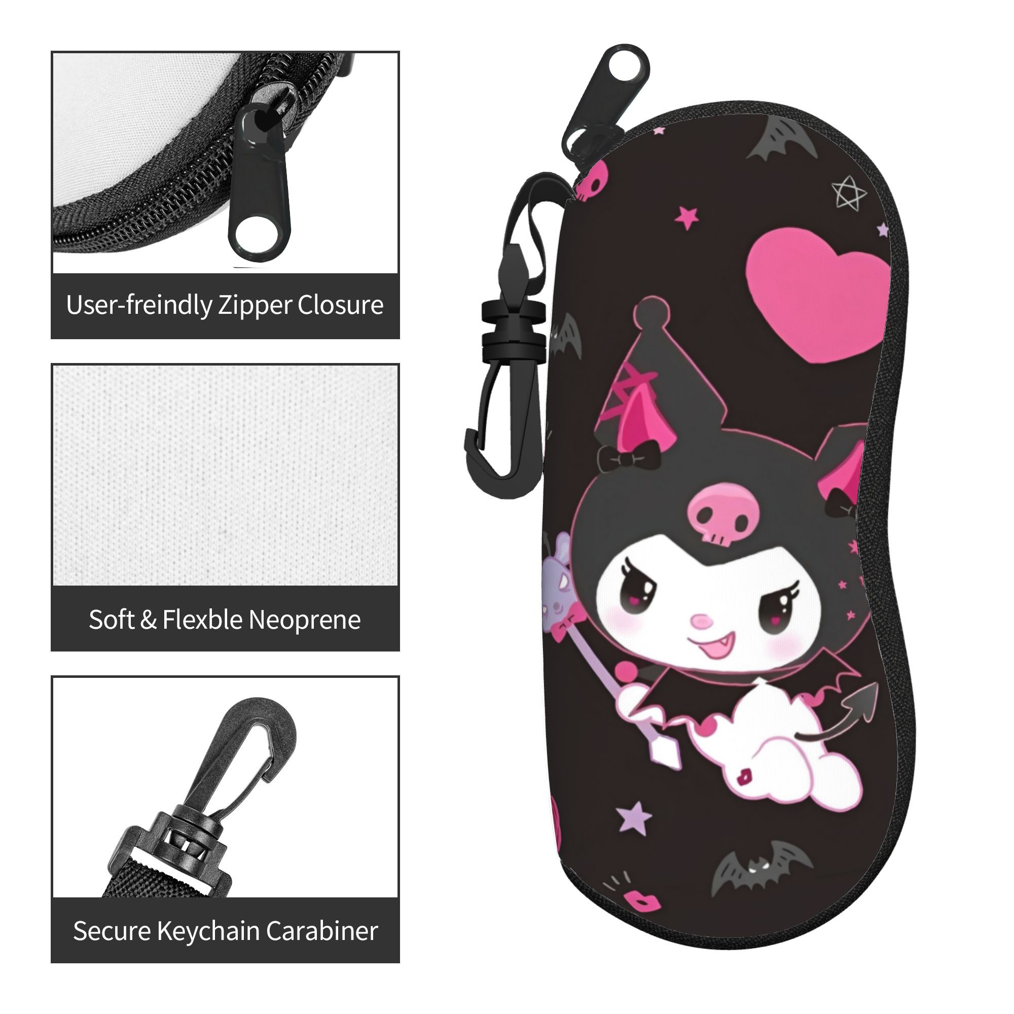 Black Kuromi Bat Skull Cartoon - Manga Storage Box avis et prix