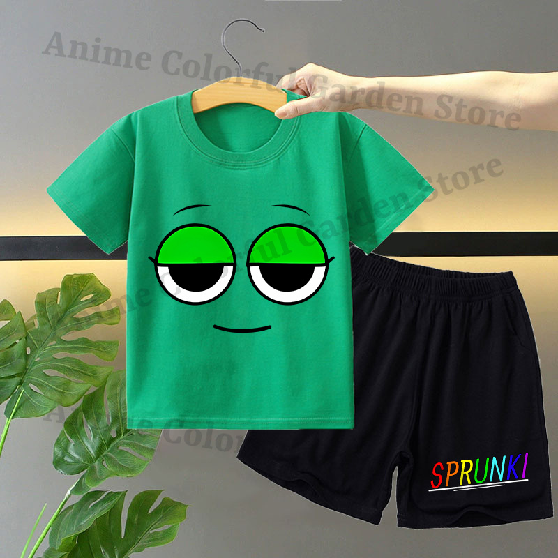 Sprunki 2pcs T-shirt and Short - Anime Merchandise Clothes avis et prix
