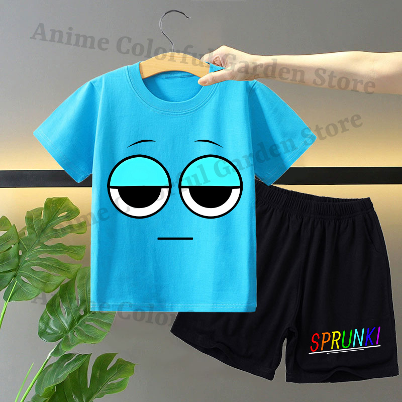 Sprunki 2pcs T-shirt and Short - Anime Merchandise Clothes avis et prix