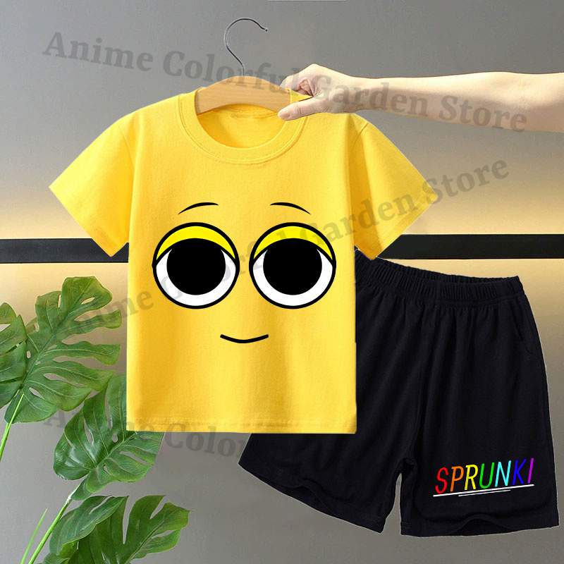 Sprunki 2pcs T-shirt and Short - Anime Merchandise Clothes avis et prix